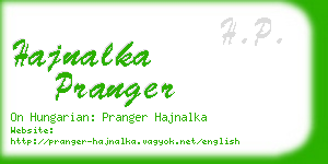 hajnalka pranger business card